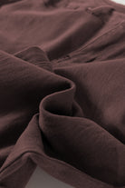 Coffee Solid Color Loose Straight High Waist Jeans Jeans a2d7b90505d61618