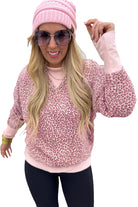 Khaki Leopard Print Patchwork Crew Neck Sweatshirt Sweatshirts & Hoodies a5563702ded88d78