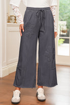 Buckskin Flower Patch Mineral Washed Cropped Wide Leg Pants Pants a65ab2c01aad1bd2