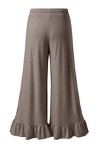 Dune Solid Color Ruffle Hem Wide Leg Pants Pants a694b0594b77a83d