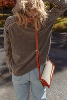 Ashleigh Blue Cable Knit Raglan Sleeve Casual Sweater Sweaters a6dae9822d0342bb