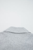 Black Zip Collar Long Sleeve Top Drawstring Pants Set Two Piece Pants Sets a6f1ade0b8fad9e1