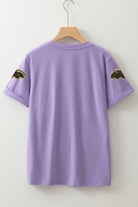 Wisteria Sequin Halloween Bat Patched Casual T Shirt Graphic Tees a712b999694e6642