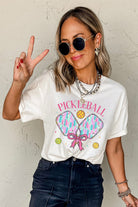 White PICKLEBALL Heat Transfer Printing Graphic T Shirt Graphic Tees a7867b1a4544f074
