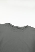 Gray Plus Size Flutter Sleeve Top Plus Size Tops a7e5ee7d7f0dd672