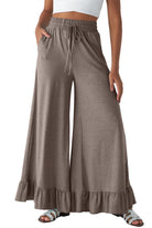 Dune Solid Color Ruffle Hem Wide Leg Pants Pants aa16dec3f77533e5