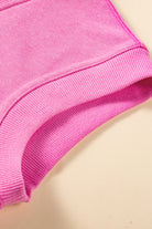 Bonbon Zipped Collar Cap Sleeve Pocketed Sweatshirt Dress Short Dresses ac3d556a9e1f6086