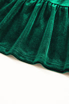 Evergreen Sequin Puff Sleeve High Waist Tiered Velvet Mini Dress Short Dresses acec0eb85e9476cd