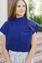 Oatmeal Patch Pocket Ribbed Knit Short Sleeve Sweater Knit Tops ad84bb71feea85b5