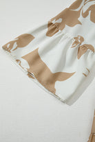 Khaki Abstract Print Ruffle Sleeve Tiered A-line Plus Size Long Dress Plus Size Dresses ad9719b4908ec928