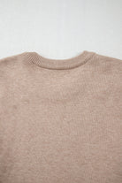 Smoke Gray Plus Size Pearl Pullover Sweater Plus Size Sweaters&Cardigans adc032b779a3f669