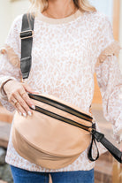 Bright Pink Strap Double Zipper Crossbody Bag Crossbody Bags adc5999ad1cb4982