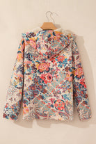 Beige Vintage Paisley Floral Printed Sherpa Lined Hooded Jacket Jackets ae0d0444a4f627a9