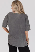 Dark Grey Kindness Butterflies Graphic Mineral Wash Loose Tee T Shirts ae52755a625a1884