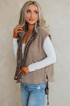 Goat Side Bows Sherpa Fleece Vest Vests b115457e8c32d0ba