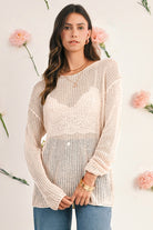 Black Crochet Hollow-out Knit Sweater Sweaters b127bf9e65e531ed