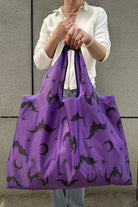 Tillandsia Purple Goth Halloween Pumpkin Large Capacity Foldable Tote Bag Tote Bags b1846babcb4ee108
