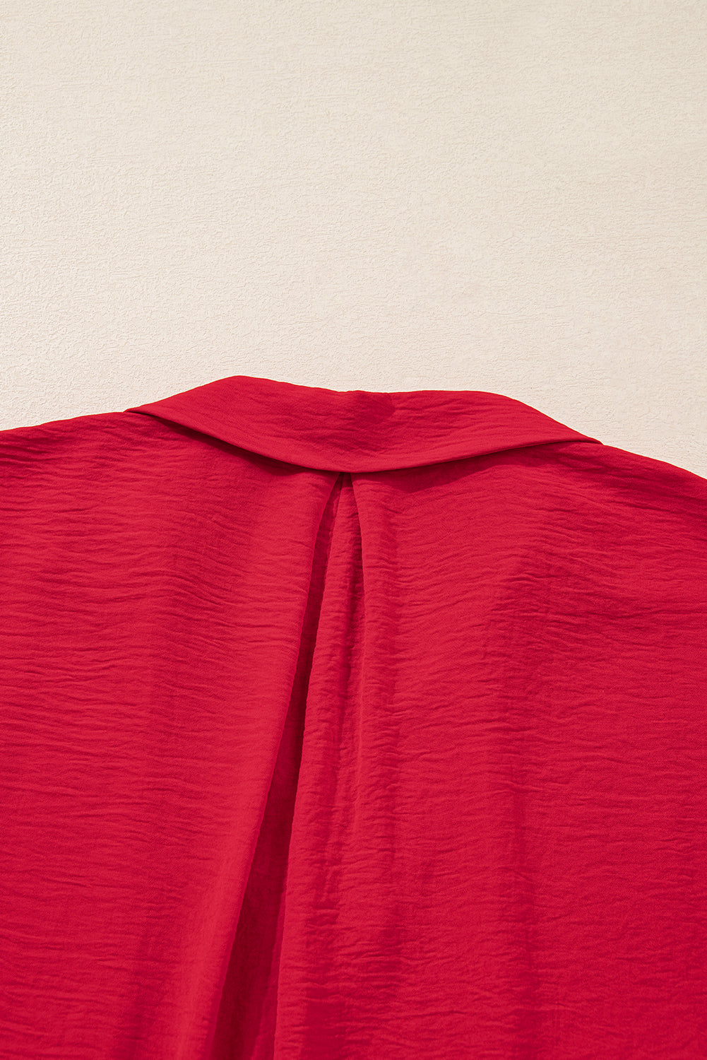 Fiery Red Plus Size Shirred Cuff Dolman Oversized Tunic Blouse Plus Size Tops b25b59bf30f3ebd6