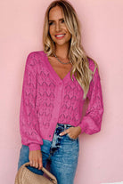 Rose Lightweight Buttoned Front Crochet Cardigan Cardigans b2b316f7cedf2e65