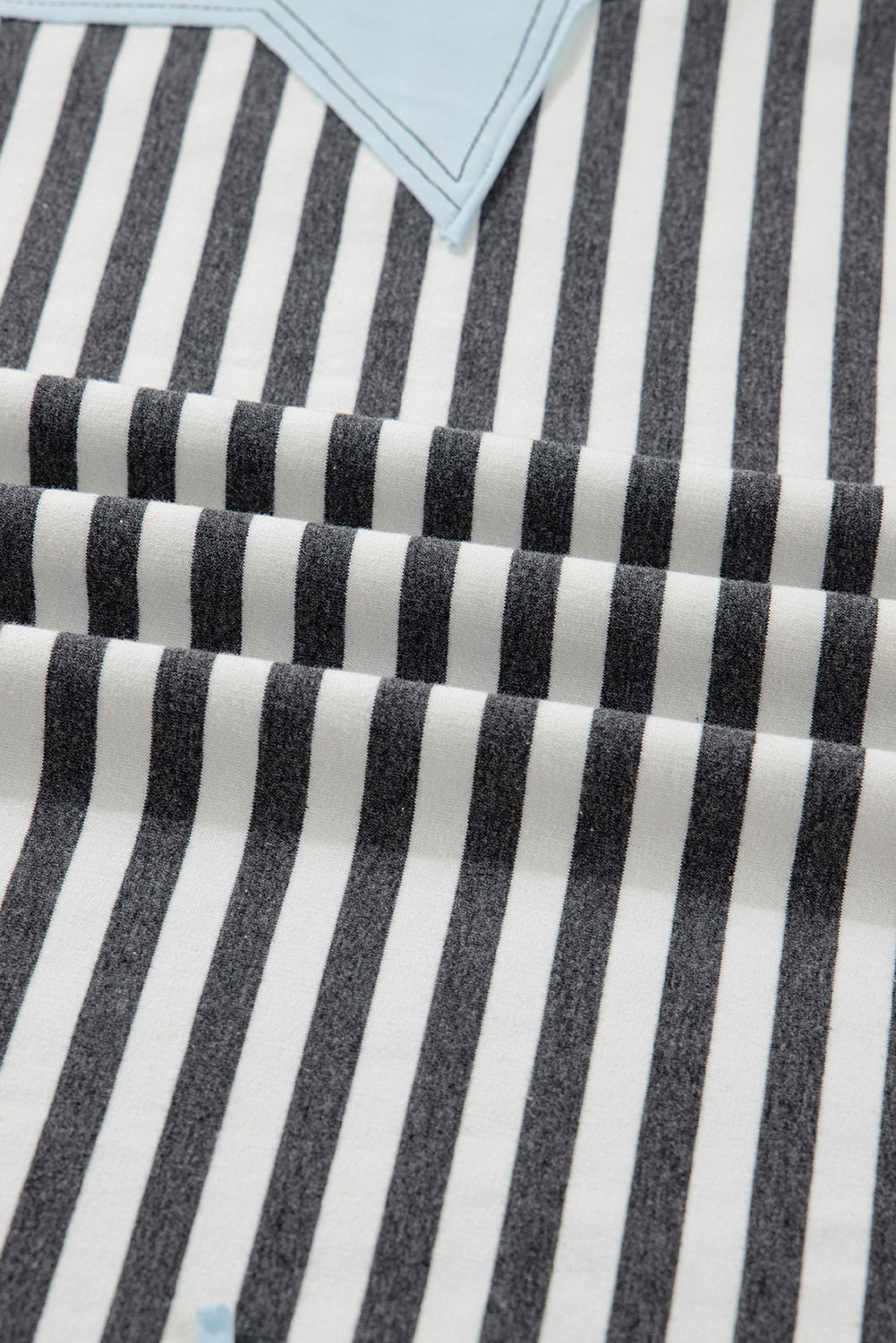 Gray Stripe Contrast Star Stitched Plus Size Long Sleeve Top Plus Size Tops b306ff53eff2b70f