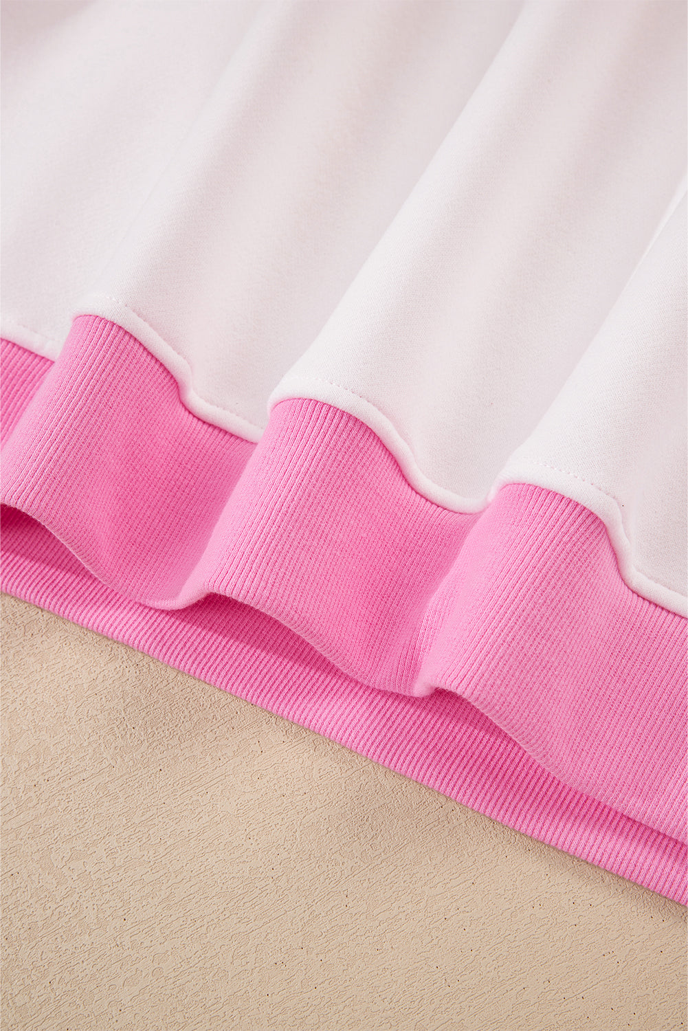 Strawberry Pink Colorblock Pullover and Drawstring Shorts Set Two Piece Shorts Sets b489dda1a33e91cf