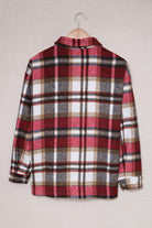Multicolor Plaid Casual Button Up Flannel Shacket Jackets b5134bd789251640