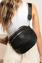 Parchment PU Leather Double Zipper Crossbody Bag Crossbody Bags b57f6184fd41dbd3