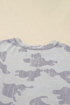 Multicolour Camouflage Print Round Neck Plus Size Sweatshirt Plus Size Tops b7056b480c97b647