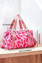 Bright Pink Leopard Print Luggage Tote Bag Tote Bags b79ddbea8e6591a4