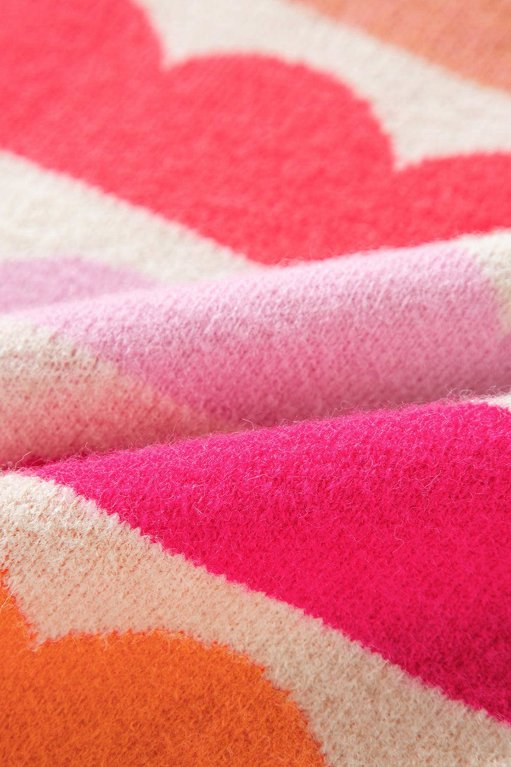 Yellow Wave Striped Balloon Sleeve Drop Shoulder Sweater Sweaters b85502ada06b70e8