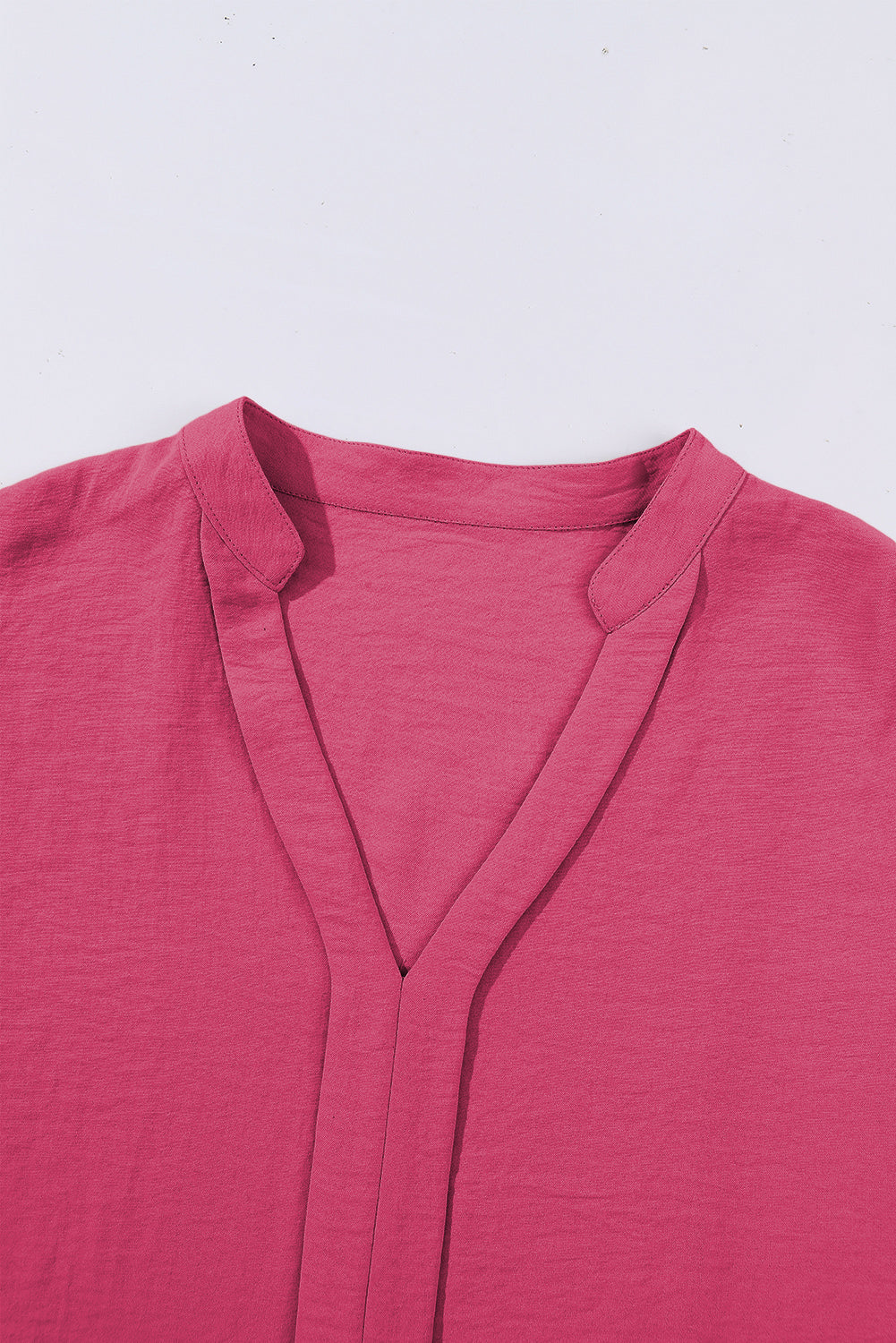 Black Notched Neck Batwing Sleeve Blouse Blouses b987cd2ce2a55c46