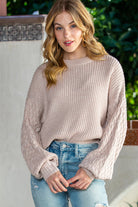 Parchment Chunky Knit Sleeve Drop Shoulder Sweater Sweaters ba359f11a395c4f9