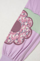 Phalaenopsis Flower Patched Colorblock Plus Size Pullover Top Plus Size Tops bb29138bec2171d1