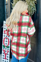 Khaki Christmas Plaid Casual Flannel Shacket Jackets bc745d73cf68e851