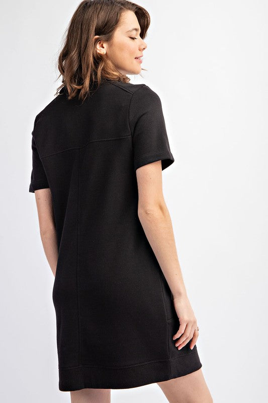 BeautybyShree Casual Short Sleeve Dress in Black