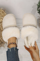 Camel Suede Fuzzy Winter Warm Platform Slippers Slides Shoes + Flip Flops bf6c24ca04a3f9b0