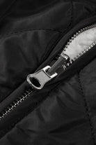 Black Zip Up Fleece Lined Quilted Vest Coat Coats c03fe321baab64fc