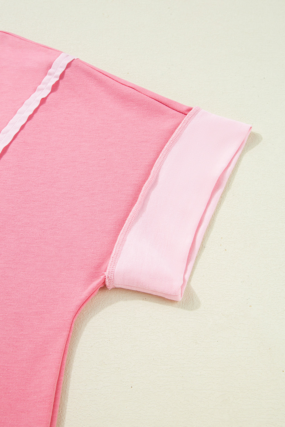 Peach Blossom Color Block Patchwork Plus Size Top Plus Size Tops c0622f5e86d44955