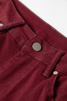 Coffee Solid Color Loose Straight High Waist Jeans Jeans c23be34000d7583d