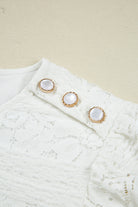 White Lace Floral Round Neck Puff Sleeve Shift Mini Dress Short Dresses c2b681d269d83e03