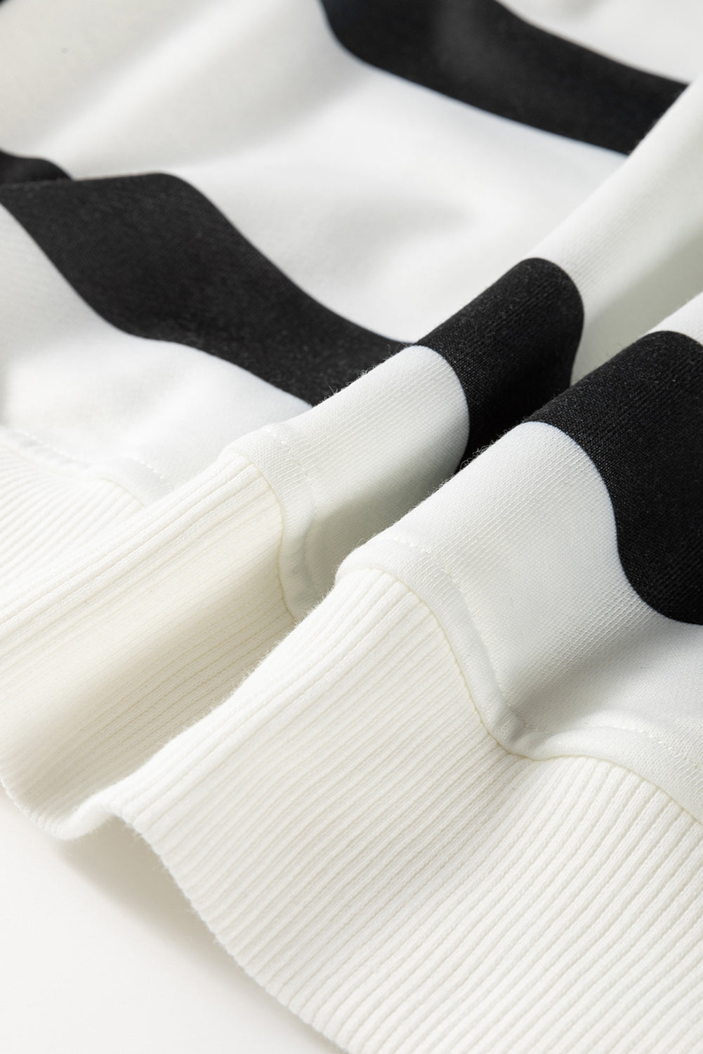 Light French Beige Striped Drop Shoulder Pullover and Joggers Set Two Piece Pants Sets c3c533d7fa8ca278