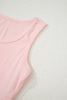 Gray Shirred Hem Crop Tank Top Loose Shorts Cardigan 3 Piece Pajama Set Loungewear Set c465272782fd6f11