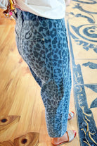 Khaki Leopard Print Straight Loose Jeans Jeans c46e1542744be660