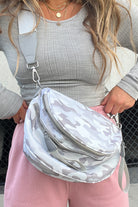 Coffee Leopard Print Double Zipper Crossbody Bag Crossbody Bags c52446b5b32cc707