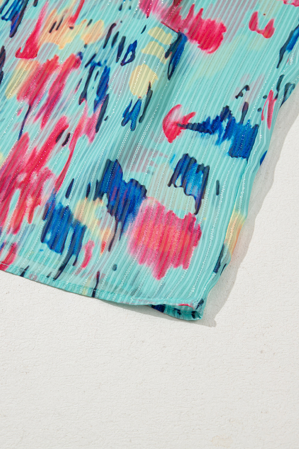 Sky Blue Abstract Print Short Puff Sleeve Tiered Maxi Dress Maxi Dresses c7e21f4007eb1fa6