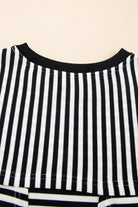 Black Stripe Bowknot Backless T-Shirt T Shirts c82f5e513beb4520