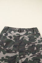 Green Camo Multi Pocket Cargo Wide Leg Jeans Jeans ca6d8ae038362e00