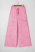 Bonbon Mineral Wash Exposed Seam Wide Leg Cargo Pants Pants cb0b8a8b72e1c799