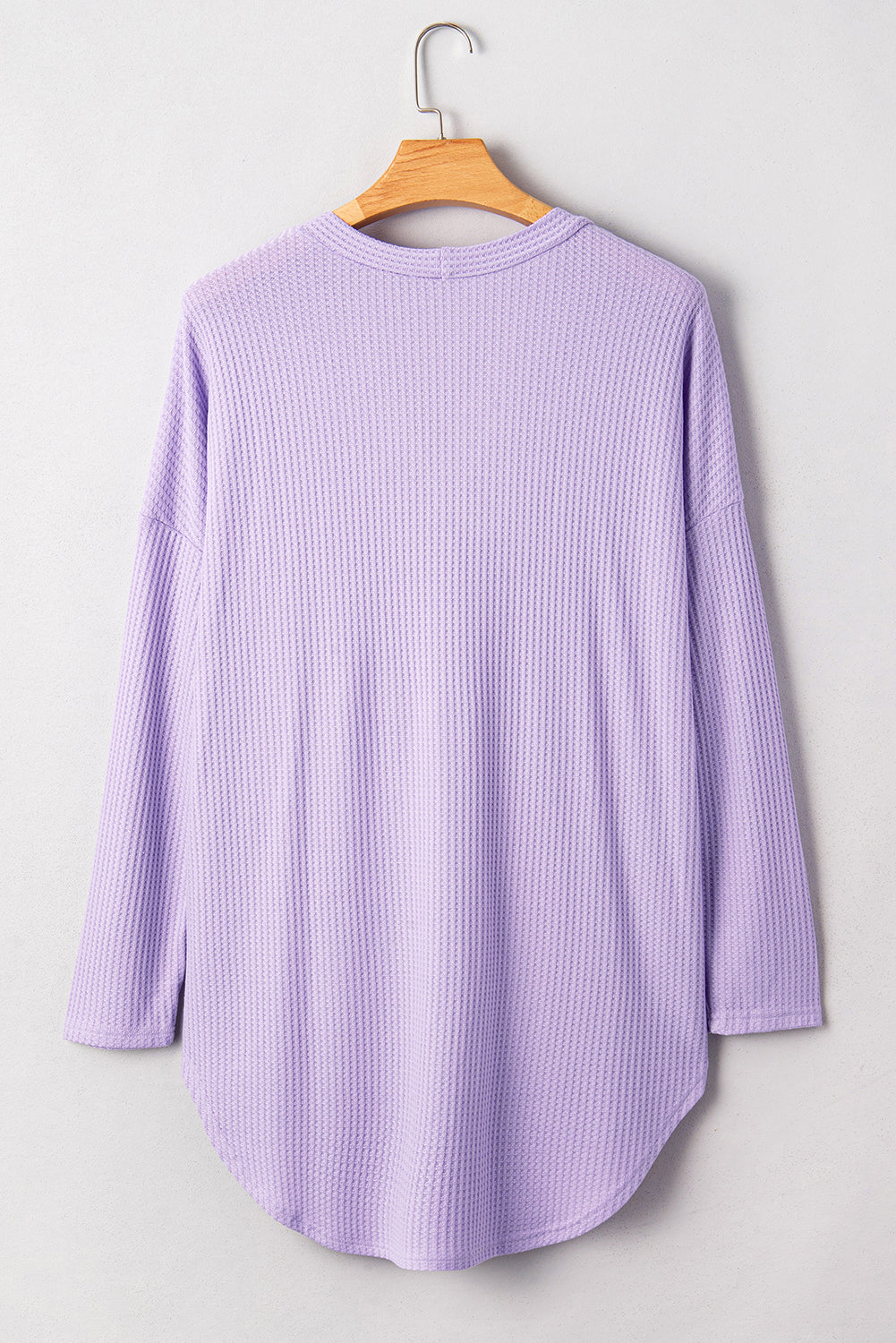 Orchid Petal Plus Size Waffle Knit Button Front Cardigan Plus Size Sweaters&Cardigans cba233cfef9be2f9