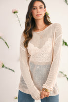 Black Crochet Hollow-out Knit Sweater Sweaters cd67bbea99814de8